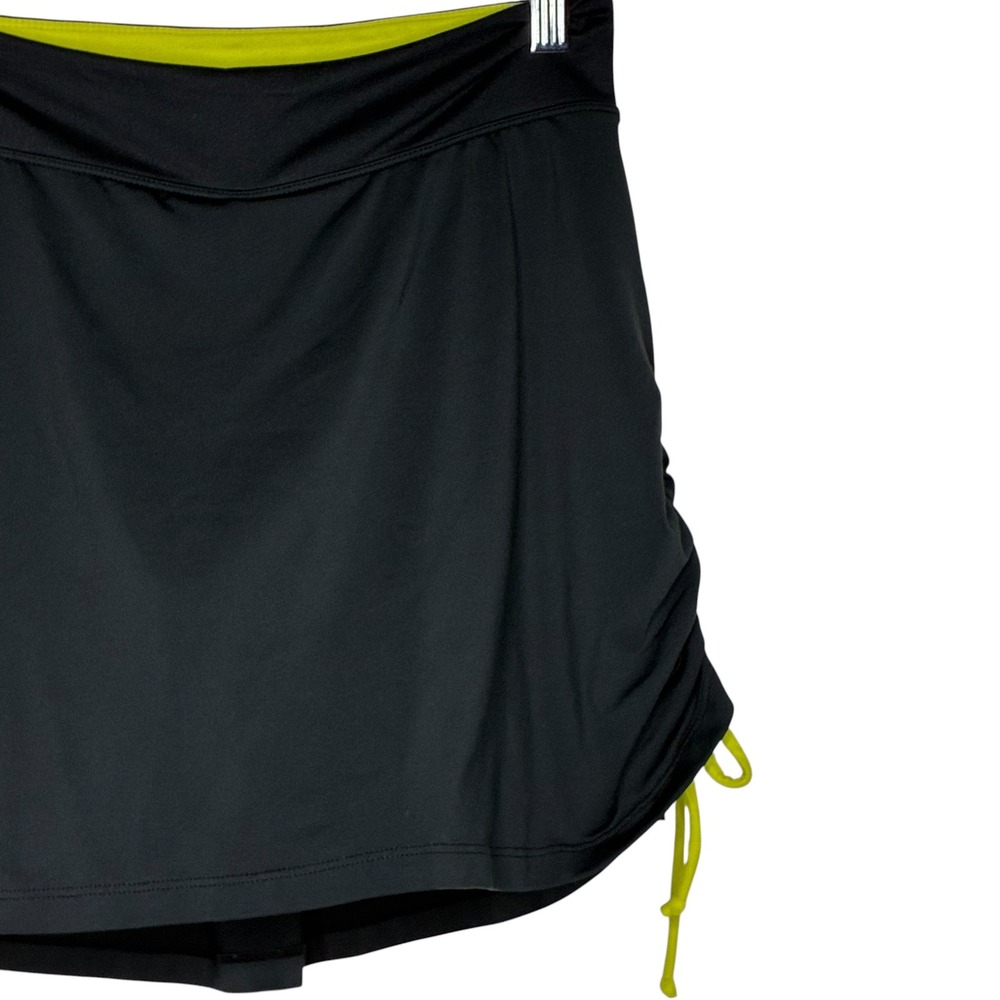 Novara Womens Medium Cycling Skort Black Lime Green Padded Bike Shorts Skirt - Picture 3 of 6